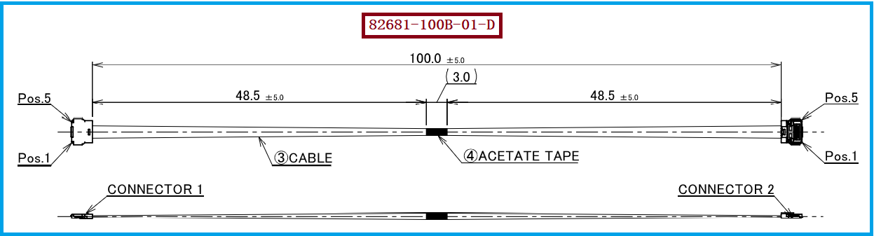 I-PEX 82681-100B-01-D极细同轴线束