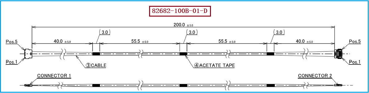 I-PEX 82682-100B-01-D极细同轴线束