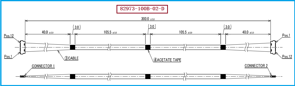 I-PEX 82973-100B-02-D极细同轴线束