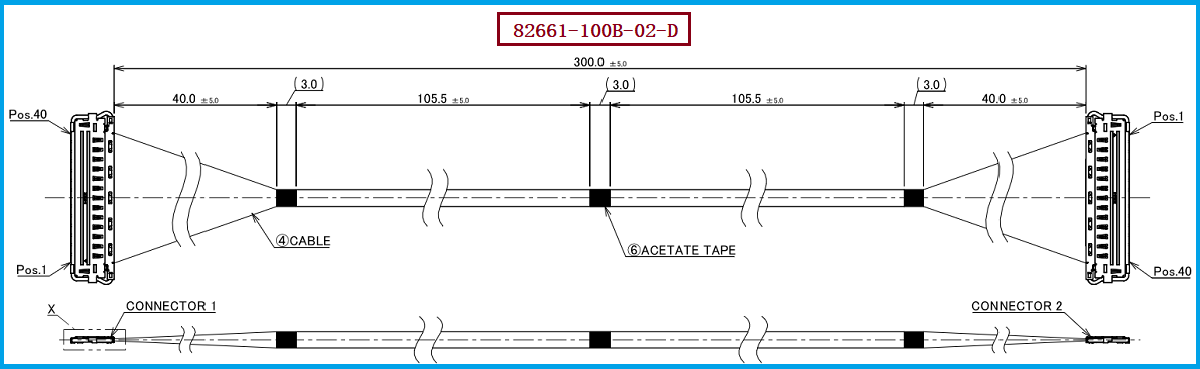 I-PEX 82661-100B-02-D极细同轴线束 I-PEX 82661-100B-02-D极细同轴线束