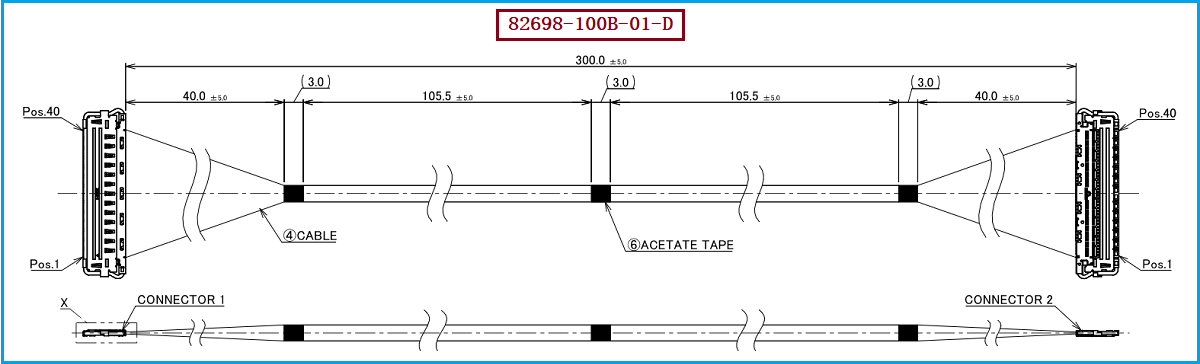 I-PEX 82698-100B-01-D极细同轴线束 I-PEX 82698-100B-01-D极细同轴线束