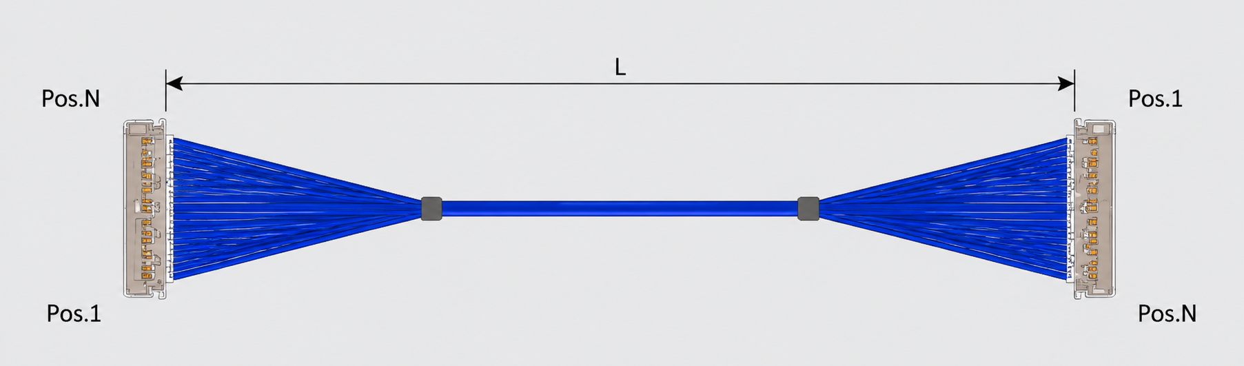 I-PEX CABLINE-CA II PLUS_20680-060T-01(1-N)极细同轴线束
