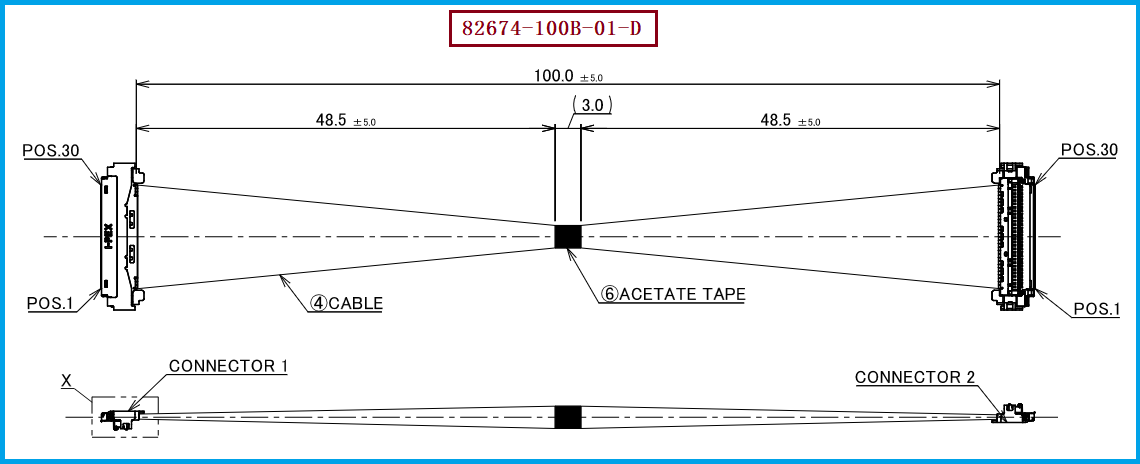 I-PEX 82674-100B-01-D极细同轴线束 I-PEX 82674-100B-01-D极细同轴线束