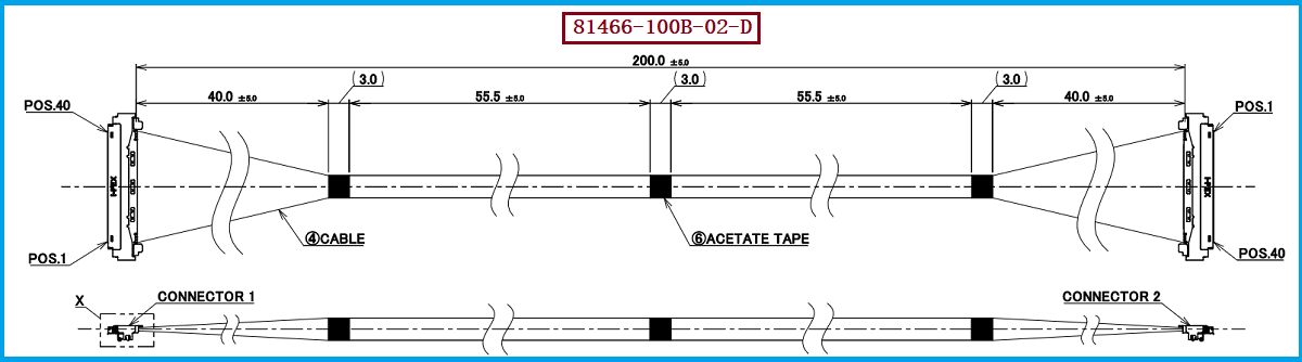 I-PEX 81466-100B-02-D极细同轴线束 I-PEX 81466-100B-02-D极细同轴线束
