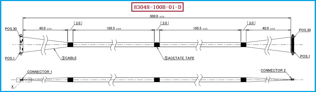 I-PEX 83048-100B-01-D极细同轴线束 I-PEX 83048-100B-01-D极细同轴线束