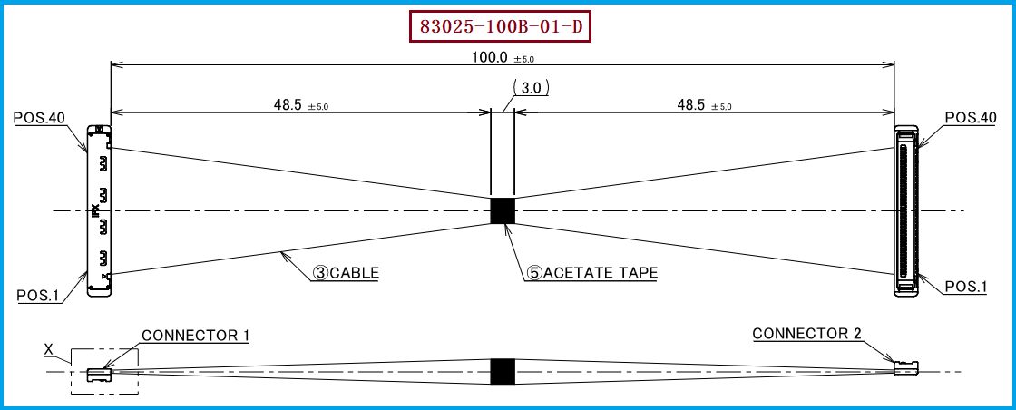I-PEX 83025-100B-01-D极细同轴线束 I-PEX 83025-100B-01-D极细同轴线束