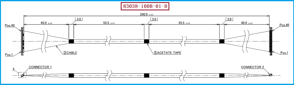I-PEX 83038-100B-01-D极细同轴线束 I-PEX 83038-100B-01-D极细同轴线束